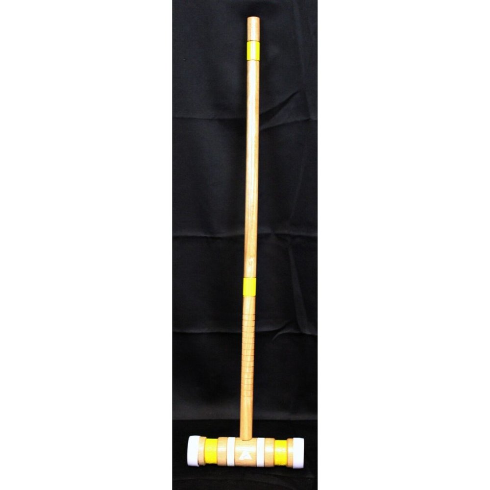 Ozark Trail Croquet Mallet 27'' Replacement Yellow Striped Summer Backyard Fun